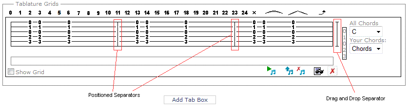 Create tablature bars easily