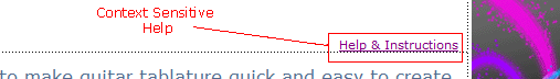 Context Sensitive Help Links