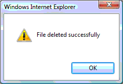 File deleted successfully