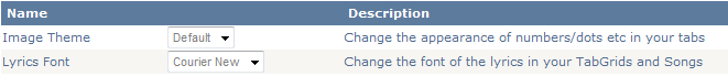 Preferences Theme Settings