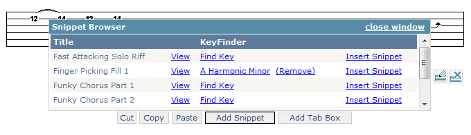 Riff Manager Integrates Into Create Tablature Page