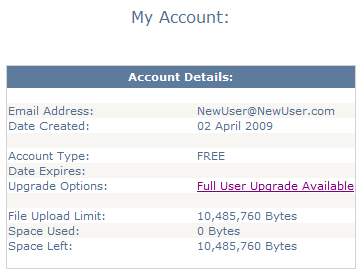 Upgrading Your Account