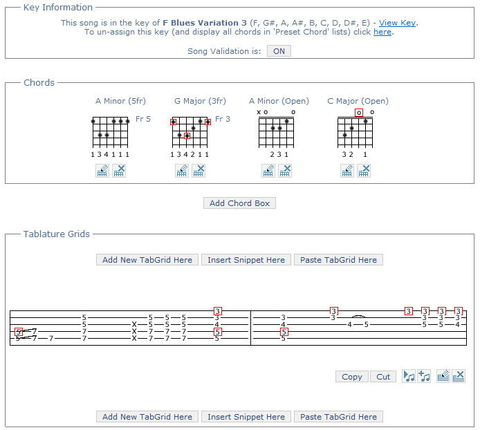 Validated Guitar Tab